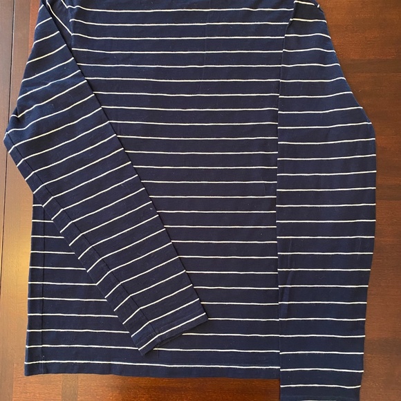 Mens J Crew 100% Cotton Striped, Long Sleeve T-shirt - Picture 2 of 11